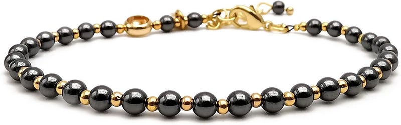 Morchic 3mm Tiny Beads Natural Gemstone Bracelet for Women, Adjustable 7.1" Energy Gem Charm Jewelry, Dainty Handmade Birthday Gift - Image 1